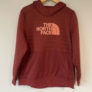The North Face Half Dome Quilted Pullover Hoodie Rust Red Orange Women’s XL